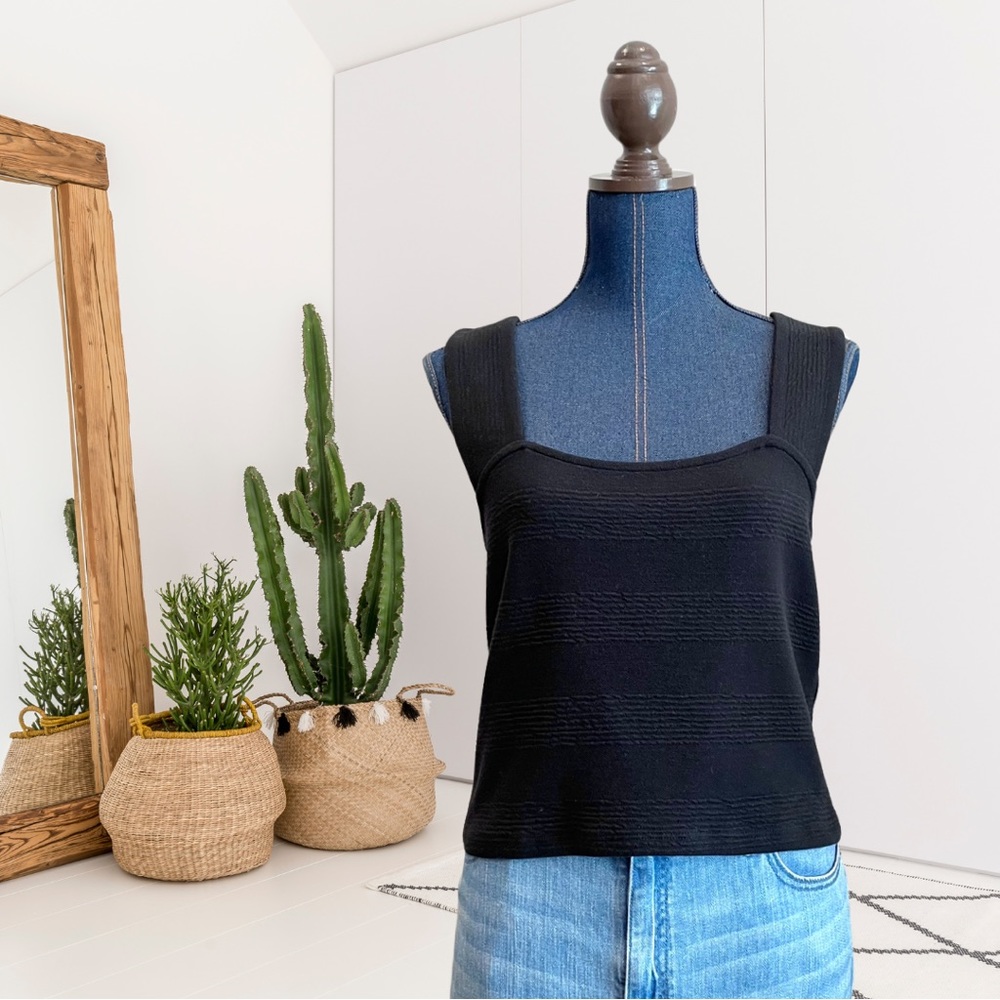 Daily Practice Wide Strap Subtle Striped Tank Top